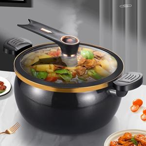 TEMU 1pc 가정용 다기능 수프 냄비, 대용량 조리 및 스테이크, 26.49cm, 비스듬한, 인덕션 조리기 및 가스 스토브에 적합
