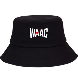 TEMU 1개 WAAC 버킷햇 - 가벼운 접이식 골프 & 낚시 모자, WAAC 로고 하트 디자인, 남녀 공용 자외선 차단, 아버지의 날 선물 추천 - 블랙, 그린, 화이트 색상, 여행 및 야외 활동에 완벽한 스타일리시 헤드웨어|골프웨어