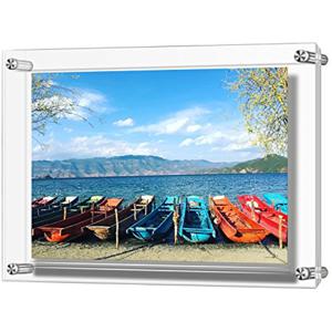 TEMU 1pc 아크릴 사진 프레임, 더블 레이어 투명 벽걸이 사진 프레임, A4 / 30cm * 22cm 사진 수용 가능