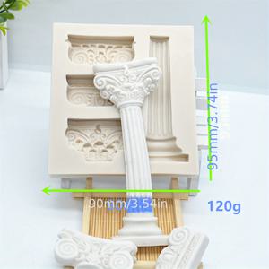 TEMU 1pc, 로마 기둥 초콜릿 몰드, 3D 실리콘 몰드, 빈티지 유럽 건축 캔디 몰드, 퐁당 몰드, DIY 케이크 장식 도구, 베이킹 도구, 주방 가제트, 주방 액세서리, 가정용 주방 용품
