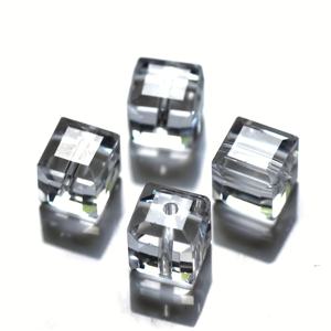 TEMU 다양한 크기의 유리 구슬, 4mm 6mm 8mm 큐브 스페이서 구슬, 보석 DIY 공예용, 팔찌, 목걸이 및 장식용으로 다양한 색상의 구슬 모음