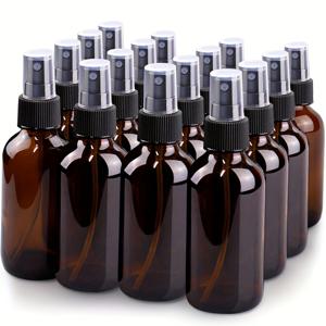 TEMU 16pcs, 앰버 스프레이 병, 4oz 미세 안개 유리 스프레이 병, 레스토랑 호텔 상업용 물을 뿌리는 꽃 청소용 작은 리필 가능 액체 용기