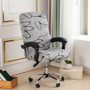 TEMU 1pc 탄성 프린트 사무용 의자 커버, 범용 사무용 회전 의자 커버, 분리 가능, 세탁 가능 방진 스판덱스 의자 커버, 지퍼 포함, 침실, 공부실, 사무실 장식
