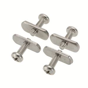 TEMU 4/8pcs 스테인레스 스틸 카약 레일/트랙 나사 및 트랙 너트 하드웨어 기어 마운팅 교체 키트, 카약, 카누, 보트 레일용