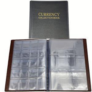 TEMU 1개 대용량 동전 및 화폐 수집 책, 두꺼운 PVC 보호 가방이 있는 책 - 스탬프, 보석, 지폐 보관에 이상적, 수집 가능한 책| 슬기로운 검은 표지| 내구성 있는 보관 케이스, 동전 보관함