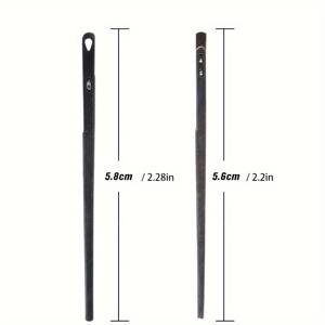 TEMU 2pcs 가죽 바늘 손 바느질 뜨개질 가죽 로프 단일 및 이중 구멍 바늘 플랫 헤드 바인딩 가죽 스레드 바늘 가죽 기술을 사용하여 야채 태닝