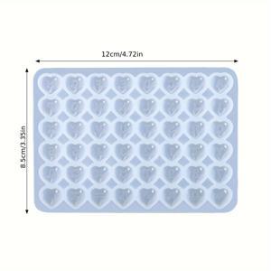 TEMU 1개 DIY 드롭 몰드 레터 레진 몰드 실리콘 도구 브랜드 컵, 48개의 하트 모양 문자 이름 및 숫자 실리콘 몰드 에폭시 레진 주조, DIY 맞춤형 문자