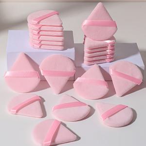 TEMU 10개 삼각형 푹신한 파우더 퍼프, 아이 및 크리스 영역용, 모든 라이트 베이지 타입에 적합한 메이크업 블렌더, 웻 & 드라이 파우더 초보자에게 이상적