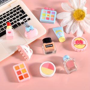 TEMU 10개 미니어처 수지 화장품 매력 세트, 시뮬레이션 일상 도구 DIY 쥬얼리 만들기 부품 및 액세서리 휴대폰 케이스, 키체인, 헤어 클립 및 자석