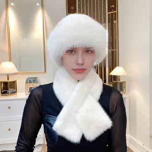 TEMU 여성용 인조 모피 폼폼 비니 모자, 플리스 안감, 부드럽고 따뜻함, 조절 가능한 잠금 장치, 니트, 겨울철에 완벽함