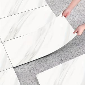 TEMU 20장 팩 현대 비닐 벗겨서 붙이는 벽 타일 - 광택 마감, 탈착 가능한 자체 접착 백스플래시 주방 및 욕실용, 플라스틱 표면 호환, 일회용 - 모던 화이트 마블 디자인