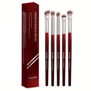 TEMU MAANGE 5pcs 아이섀도우 브러시 컨투어 브러시 박스, 디테일 컬러링 브러시, 부드러운 솔, 여행용 휴대성, 초보자에게 적합, 크리스마스 선물
