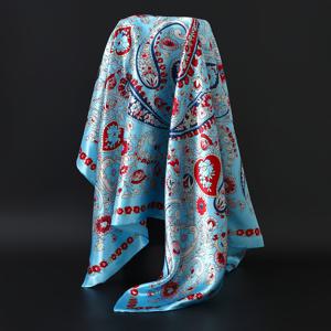TEMU 1개 90 * 90cm 인기 프린트 손수건, 헤드스카프, 아웃도어 스퀘어 스카프, 신상 클래식 중성 스타일 사각 스카프, 에어컨 방용 얇은 머리띠, 사계절용 럭셔리 패션 모조 스카프
