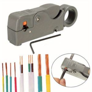 TEMU 1pc AutoPro 자동 와이어 스트리퍼, 플라스틱 소재 케이블 커터 펄스, 전기기사 와이어 스트리핑 도구