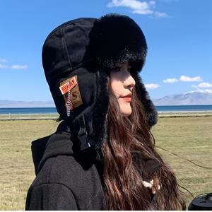 TEMU 1pc 레트로 레이 펑-감명받은 플러시 겨울 사냥 모자, 가벼운 폴리에스터 100% 핏 플라이 캡, 귀 보호, 버클 클로저, 손세탁 가능, 데이 & 봄 축제 테마