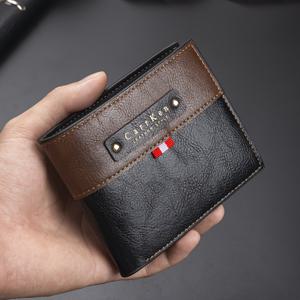 TEMU 남성용 빈티지 캐주얼 Bifold 지갑, 지퍼 잠금, 폴리에스터 안감, 여러 카드 슬롯, 야외 여행을 위한 이상적인 선물|카드지갑|지갑|가죽가방