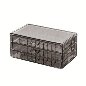 TEMU 1개 3단 72칸 보석 정리함, PP 소재, 다층 대용량 서랍형 보관함, 귀걸이, 목걸이, 팔찌, 공예품, 씨앗용 - 방진 데스크탑 컨테이너, 보석 정리 보관함