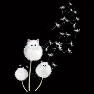 TEMU 1개 귀여운 고양이 민들레 다용도 아이언온 패치, 혼합 컬러 폴리우레탄 열전사 스티커, DIY 티셔츠·스웨트셔츠·베개 제작에 적합