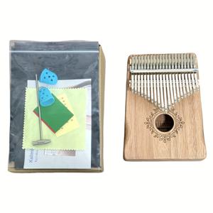TEMU 1pc 나무 21키 칼림바 손가락 피아노, 자연색 나무, 부드러운 조각된 키, 조정용 망치 및 사용 설명서 포함 - 초보자 및 열혈팬에게 이상적, 파티 및 엔터테인먼트에 완벽한 선물