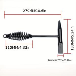 TEMU 1개 고탄소강 용접 칩핑 해머, 스프링 핸들이 있는 금속 녹 제거기, 용접 안전 및 보안을 위한 비전기 슬래그 해머