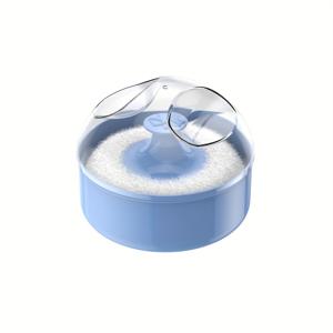 TEMU 1pc 휴대용 재충전 가능한 무향 플라스틱 스킨 케어 후-bath 느슨한 파우더 케이스, 얼굴 몸체 타르 마이크업 보관 홀더 컨테이너, 부드러운 스펀지 퍼프, 플립 탑 클로저, 여행용