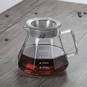 TEMU 1pc 손수 제작된 유리 커피 공유 냄비, 400ml - 600ml, 냄비, 우아한 손잡이, 차가운 브루 & 미국 드립에 이상적, 커피 필터 컵, 커피 브루잉 필수품 | 우아한 커피 냄비 | 내구성 있는 유리 냄비, 커피 메이커