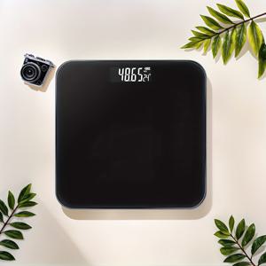 TEMU 1팩 스마트 디지털 욕실 계량기 - 침입적인 열체온계, 강화 유리, 0.2g/0.1g 디지털 디스플레이, 배터리 구동, 가정 및 욕실 사용, 욕실 계량기, 세련된 디지털 계량기, 내구성 있는 디지털 계량기