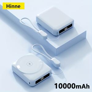 TEMU 힌네 PD22.5W 고속 충전, 자석 무선 충전 모바일 파워뱅크 10000mAh|보조배터리|보조배터리20000