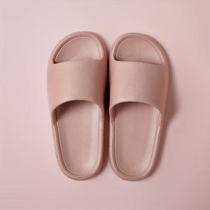 TEMU 남성 및 여성용 통기성 오픈 토 슬리퍼 - 편안한, 미끄럼 방지 EVA 소재, 통기성 실내 신발, 아치 지원, 단색, 내구성 및 냄새 방지, 가정 또는 캐주얼용으로 완벽