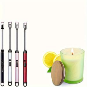 TEMU 4pcs USB 충전식 아크 라이터, 부드러운 목과 LED 디스플레이 - 캠핑, 바베큐 및 야외 활동에 적합 - 마그네슘 막대는 포함되지 않음