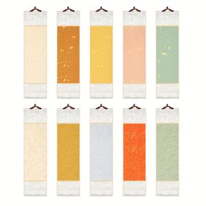 TEMU 10pcs 미니 스크롤, 작은 걸이 스크롤, 빈 걸이 그림, 서예, 전통 중국 그림 창작, 곡비 선지, 왁스 프린팅, 손으로 롤, 휴대용 브러시 서예 및 그림 작품, 종이 특정 창의적 선물|캘리그라피