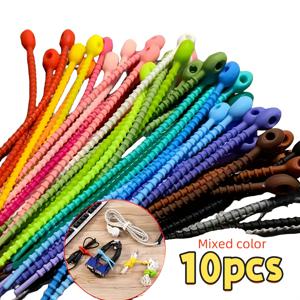 TEMU 30/20/10pcs 컬러풀한 탄력 있는 로프와 바인딩 모스 - 쉽게 보관하고 내구성이 뛰어난 케이블 타이 벨트로 와이어를 정리할 수 있습니다. 가정 및 사무실 사용에 이상적입니다.