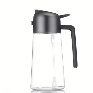 TEMU 1개 470ml BPA 프리 플라스틱 올리브 오일 디스펜서 - 샐러드, 튀김, 그릴용 2-in-1 스프레이 & 붓기 주방 오일 미스터 - 모던 직사각형 디자인과 정밀 제어 기능, 손세척 전용, 주방용 오일 디스펜서 | 슬림한 올리브 오일 스프레이어 | 쉬운 그립 핸들, 요리용 오일 스프레이 병
