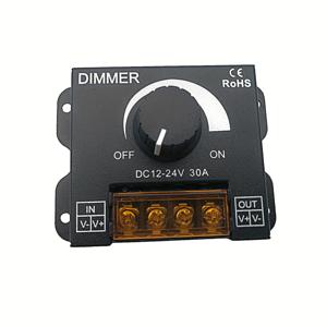 TEMU 1pc DC 12V 24V LED 스트립 라이트 다이머 스위치, 30A 전압 조절기, 조절 가능한 컨트롤러, LED 스트립 라이트 및 램프의 효율적인 다이밍, 하드 와이어 설치, 배터리 없음, LED 라이트 다이머 | 세련된 LED 스트립 라이트 | 쉬운 설치, 천장 Fa용 LED 라이트