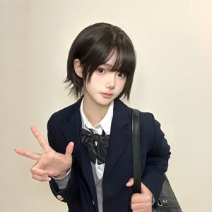 TEMU 모두에게 어울리는 데일리 가발, 여름용 짧은 헤어 밴드 머리띠 앞머리 일본풍 귀여운 여성 패션 파티 가발, 우아한 유니버설 파티용 가발|머리띠