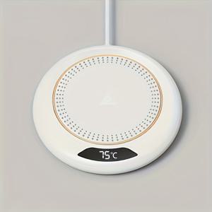 TEMU 스마트 전기 커피 머그워머 - 3단계 조절 가능한 USB 전원, 정밀 온도 제어, 8시간 자동 종료 기능. 여행용 머그컵 및 가정/사무실 사용에 적합. 단순 보온 기능만 지원 || 가열 불가