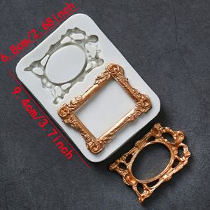 TEMU 엠보싱 프레임 실리콘 몰드 페이크 도구, 초콜릿 건페이스트 몰드, 슈가크래프트, 주방 가제트