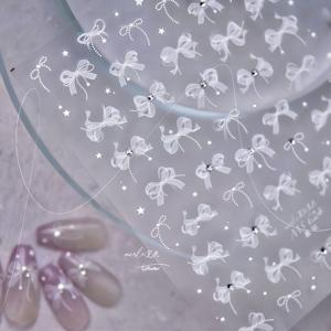 TEMU 5D 엠보싱 패션 보우 네일 패치 - 귀엽고 달콤한 DIY 네일 액세서리, 저알레르기 레진, 매트 표면, 플라스틱 표면에 적합, 자체 접착식 | 귀여운 네일 아트 | 자체 접착 스티커, 네일 액세서리