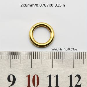 TEMU 1개 고광택 매끄러운 힌지 클리커 피어싱 316L 스테인리스 세그먼트 후프 링 12G-0G 대형 게이지 316L 스테인리스 스터디움 피어싱 BCR PA 코피어싱 노즈링 이어 스트레처 이어웨이트 바디 주얼리|피어싱