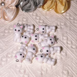 TEMU 10개 귀여운 3D 레진 고양이 액세서리 - 미니 동물 DIY 패ンデ트 목걸이, 키체인 귀걸이 및 장식품 만들기 용품, 페이스텔 컬러, 직물과 같은 질감으로 창의적인 공예, 고양이 액세서리, 키체인 액세서리, 재미있는 디자인, 세밀한 공예