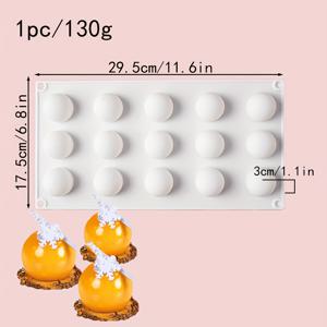 TEMU 1pc, 둥근 공 모양의 실리콘 몰드, 케이크 장식 도구, Bakeware, 케이크 젤리 무스 만들기위한 나선형 베이킹 몰드 프랑스 디저트 실리콘 무스 케이크 몰드