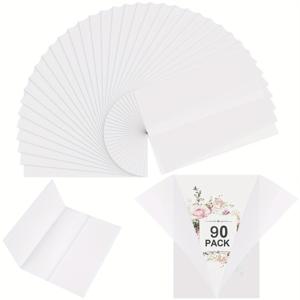 TEMU 30/90 팩 벨럼 재킷 5x7 초대장, 반투명 벨럼 초대장 용지, 봉투 라이너용 벨럼 재킷, 결혼식 생일 신생아 샤워 초대장 용지