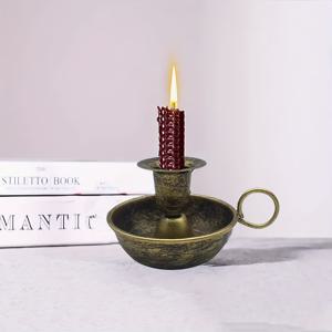 TEMU 1개 WOERTE HOME 골든 캔들 홀더 - 빈티지 구리 마감의 우아한 철제 아트 캔들스틱, 결혼식, 파티 및 홈 데코에 완벽, 테이블 센터피스, 캔들 홀더 장식