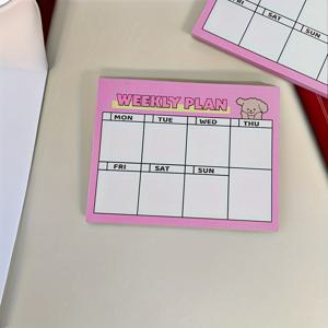 TEMU 1개, 50장 만화 귀여운 주간 계획 메모 패드 플래너 작은 DIY 노트패드 종이 문구류, 학교 용품, 개학 준비, 노트북, 리브레타스, 학교용 노트북, 미적 학교 용품, 학교, 책