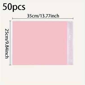 TEMU 50개에 달하는 밝은 핑크 색상의 익스프레스, 두께는 4mm, 폴리에틸렌 우편 봉투에 포장되어 있으며, 자체 밀봉식 익스프레스 봉투, 편지 봉투 및 운송 봉투가 포함되어 있습니다.