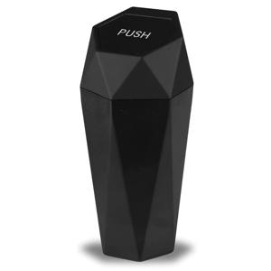TEMU 1개 자동 뚜껑 달린 휴대용 자동차 쓰레기통, 다이아몬드 디자인, 냄새 제거 소형 쓰레기통, 차량, 가정, 사무실용 쉽게 세척 가능한 ABS 플라스틱