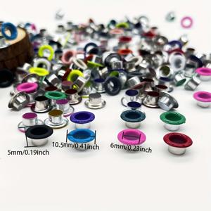 TEMU 100개 팩 4mm/6mm 캔디 컬러 리벳 DIY 장식용 아이렛--100개 아이렛 그로멧과 와셔 컬러 메탈 홀 아이 링 믹스 컬러 가방 신발 벨트 캡 태그 옷 스크랩북용