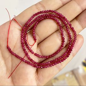 TEMU 레드 칼세도니 비즈, 천연석, 2-4mm 면, DIY 주얼리 만들기, 팔찌, 목걸이, 귀걸이 - 185/115/91개 팩