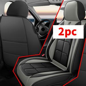 TEMU 2pcs 유니버설 프론트 자동차 시트 커버 인조 가죽 컬러 매칭 자동차 시트 쿠션 세단 SUV 운전사 및 승객 좌석에 적합