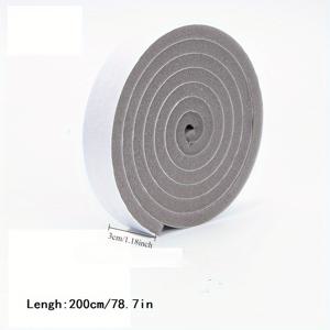TEMU 1pc 사운드프루프 도어 시일 스트립 - 200cm 자체 접착 날씨 스트립 테이프, 소음 감소, 먼지 방지 보온 스트립, 도어 및 창문용 플라스틱 재질